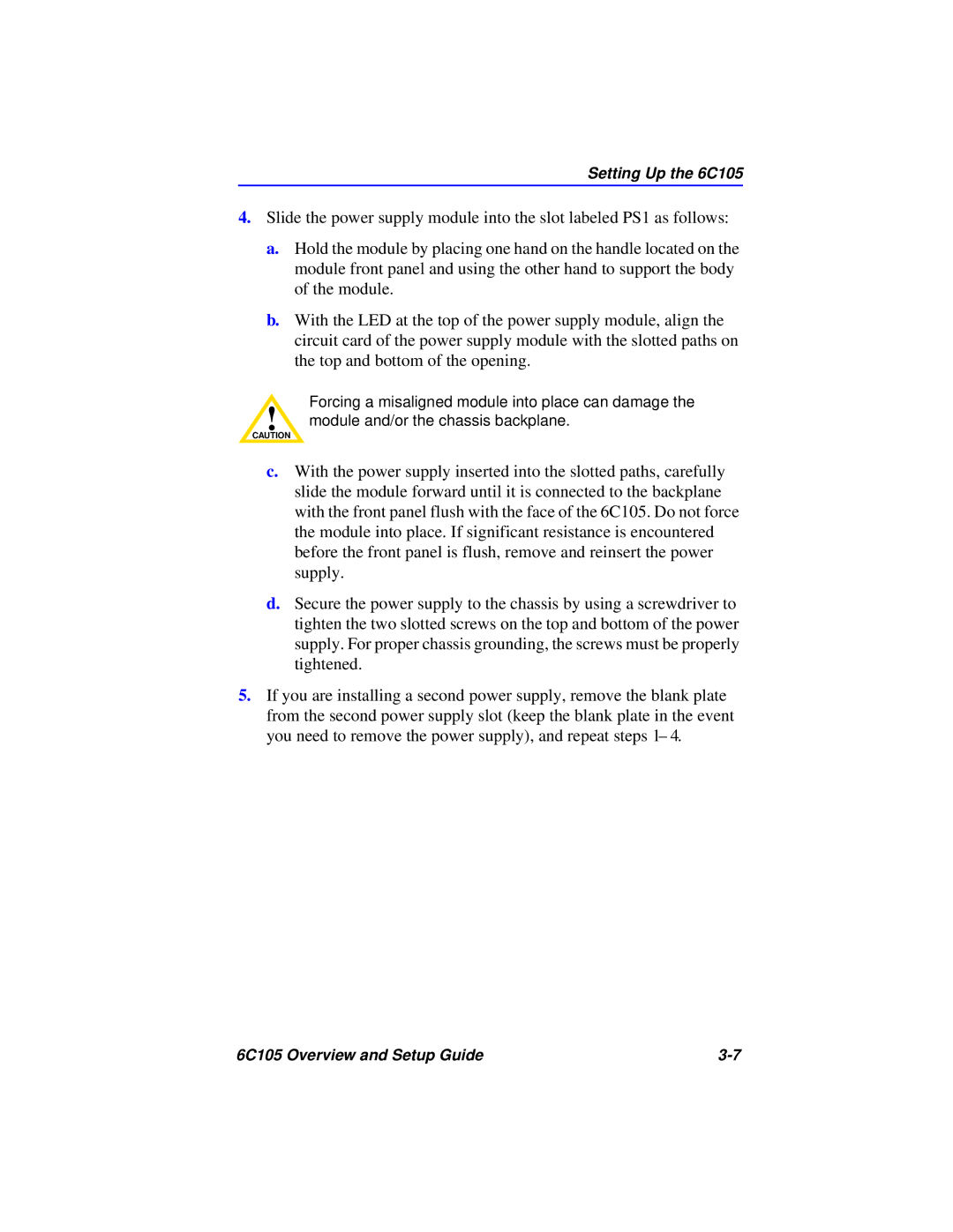 Cabletron Systems setup guide Setting Up the 6C105 