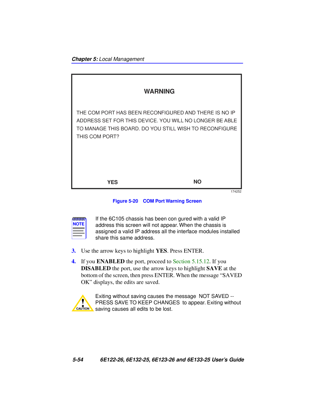 Cabletron Systems manual 54 6E122-26, 6E132-25, 6E123-26 and 6E133-25 User’s Guide 