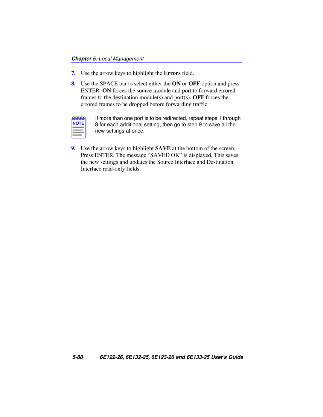 Cabletron Systems manual 88 6E122-26, 6E132-25, 6E123-26 and 6E133-25 User’s Guide 