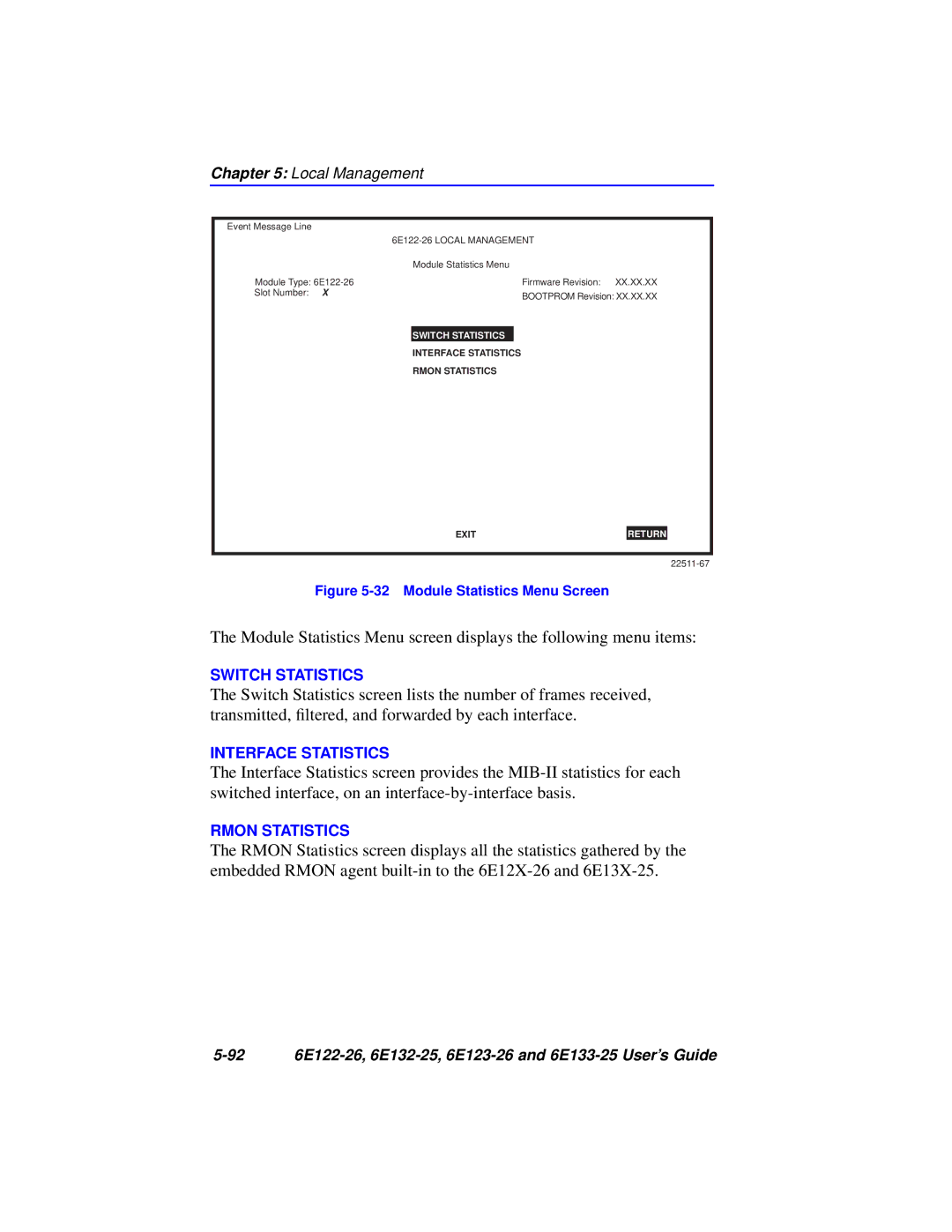 Cabletron Systems manual 92 6E122-26, 6E132-25, 6E123-26 and 6E133-25 User’s Guide 