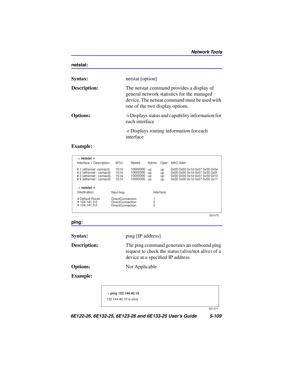 Cabletron Systems 6E123-26, 6E133-25, 6E122-26, 6E132-25 manual Netstat option 