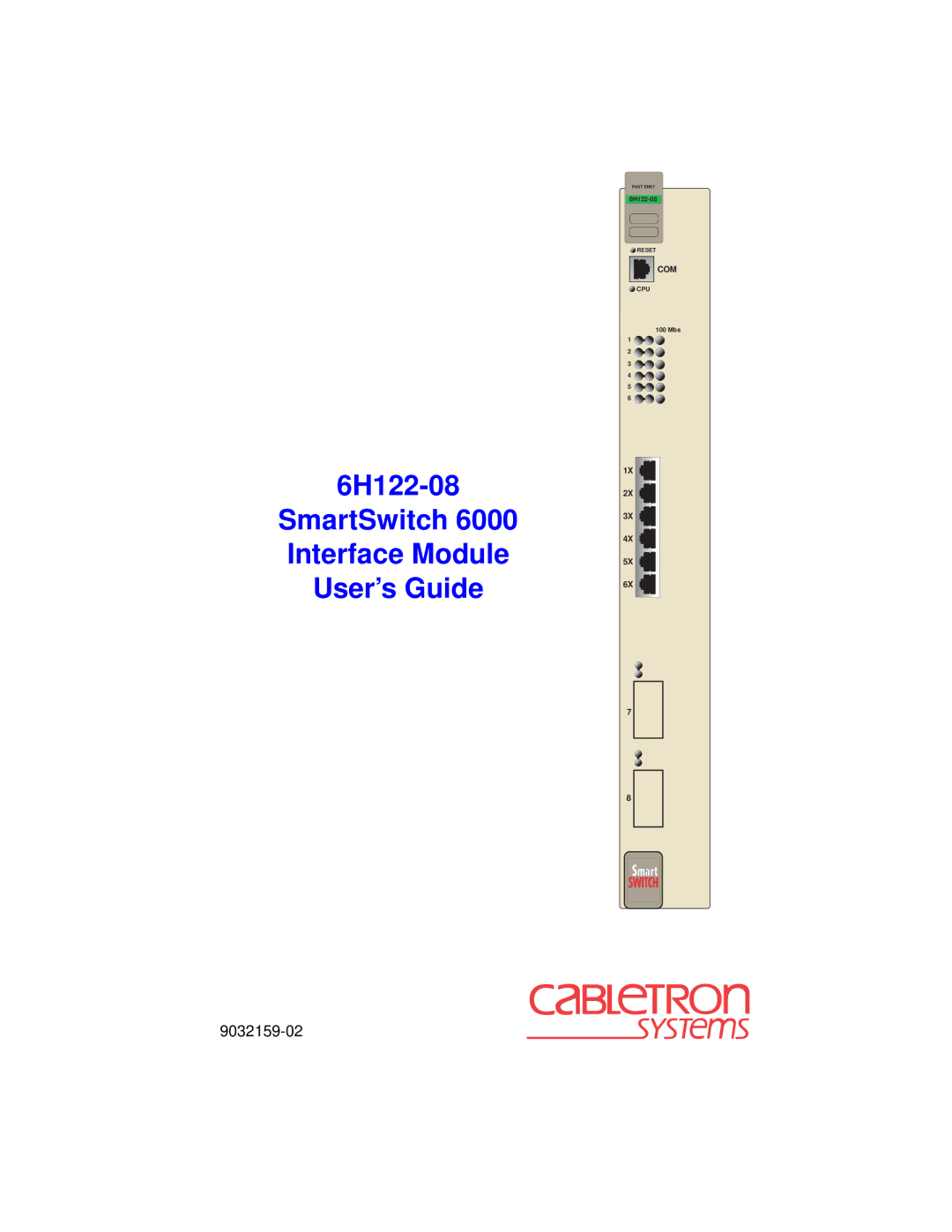 Cabletron Systems manual 6H122-08 SmartSwitch 6000 Interface Module User’s Guide 