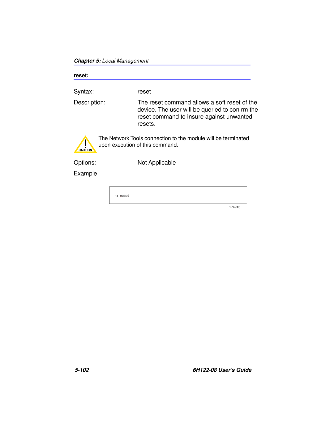 Cabletron Systems 6H122-08 manual Syntaxreset 