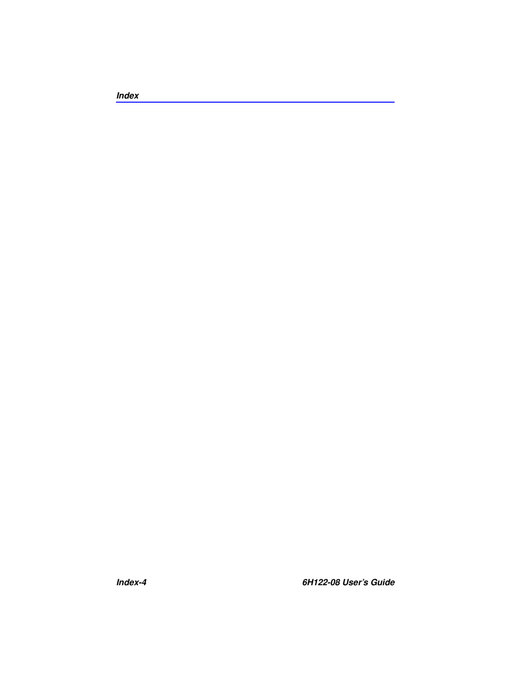 Cabletron Systems manual Index Index-4 6H122-08 User’s Guide 