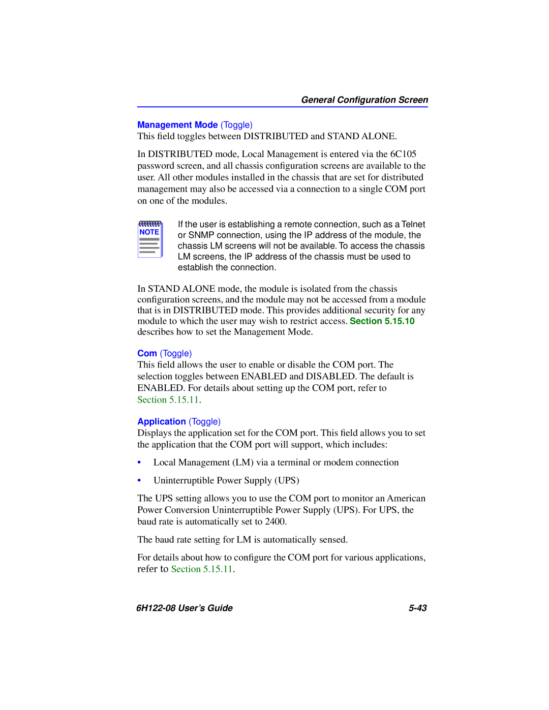 Cabletron Systems 6H122-08 manual Management Mode Toggle 