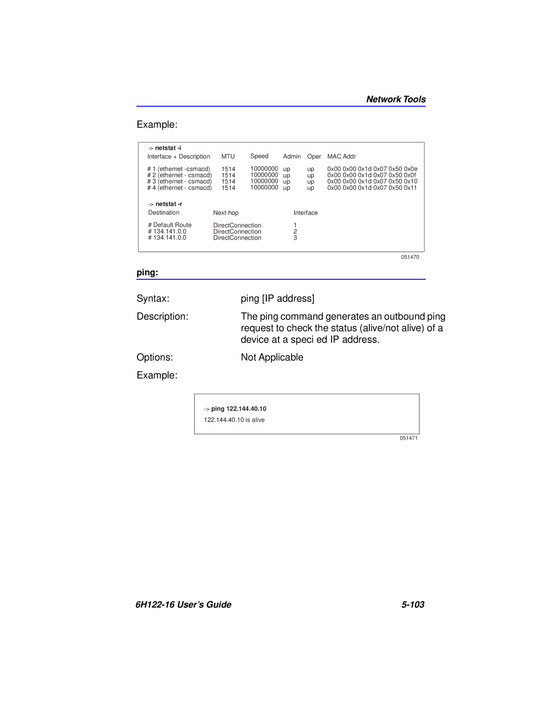 Cabletron Systems manual 6H122-16 User’s Guide 103, Netstat 