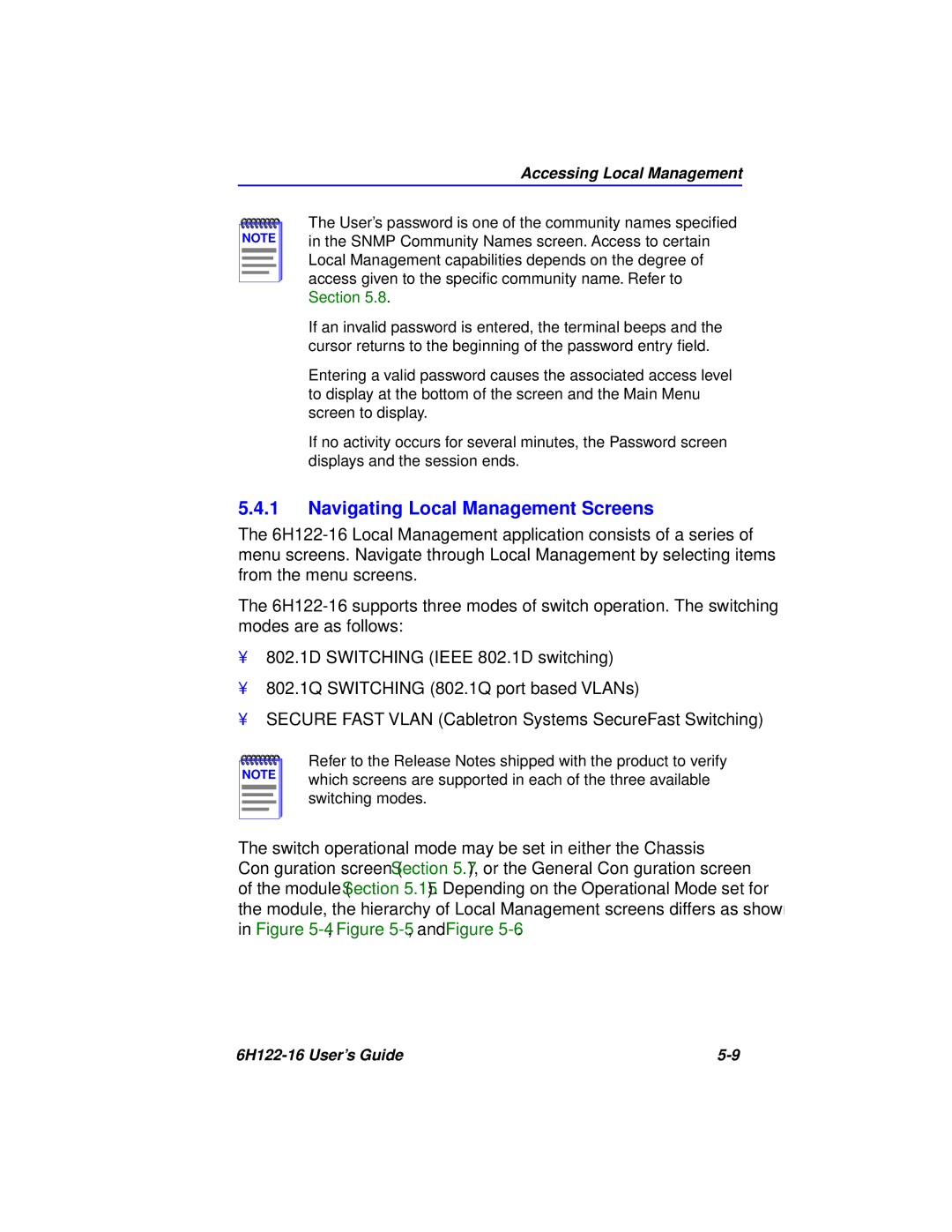 Cabletron Systems 6H122-16 manual Navigating Local Management Screens, Accessing Local Management 