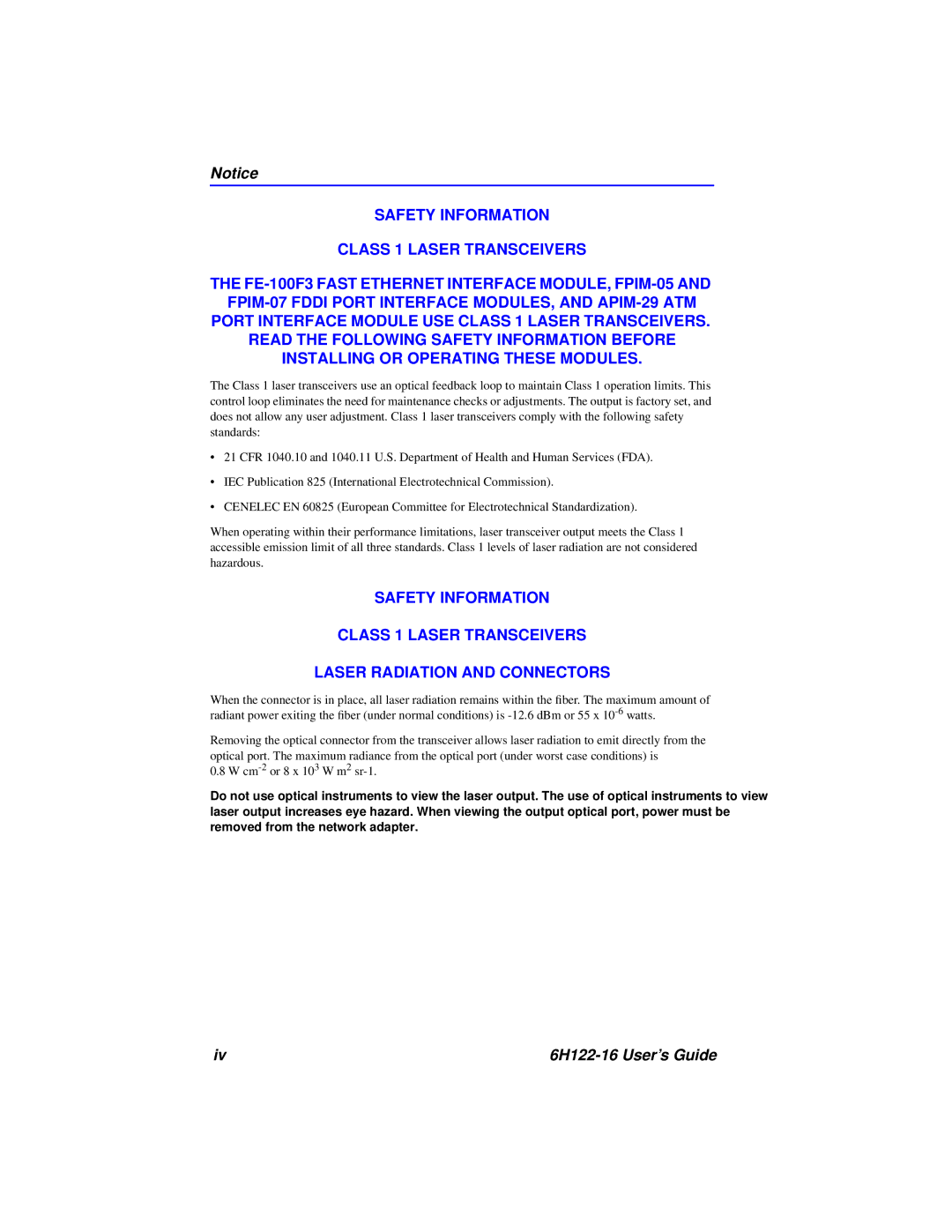 Cabletron Systems manual 6H122-16 User’s Guide 