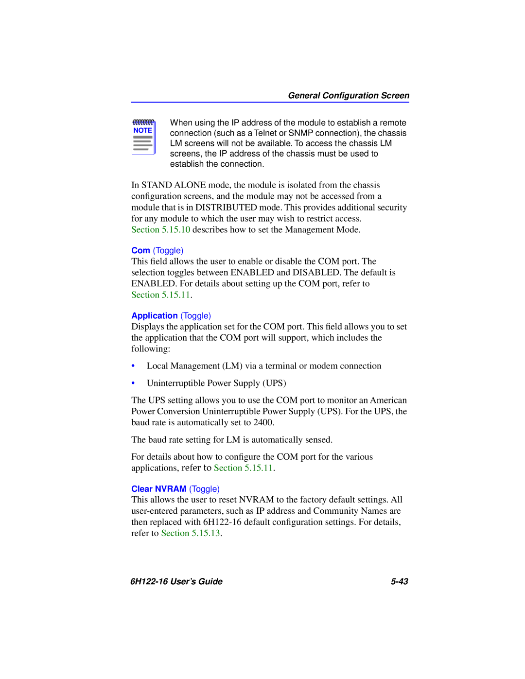 Cabletron Systems 6H122-16 manual Application Toggle 