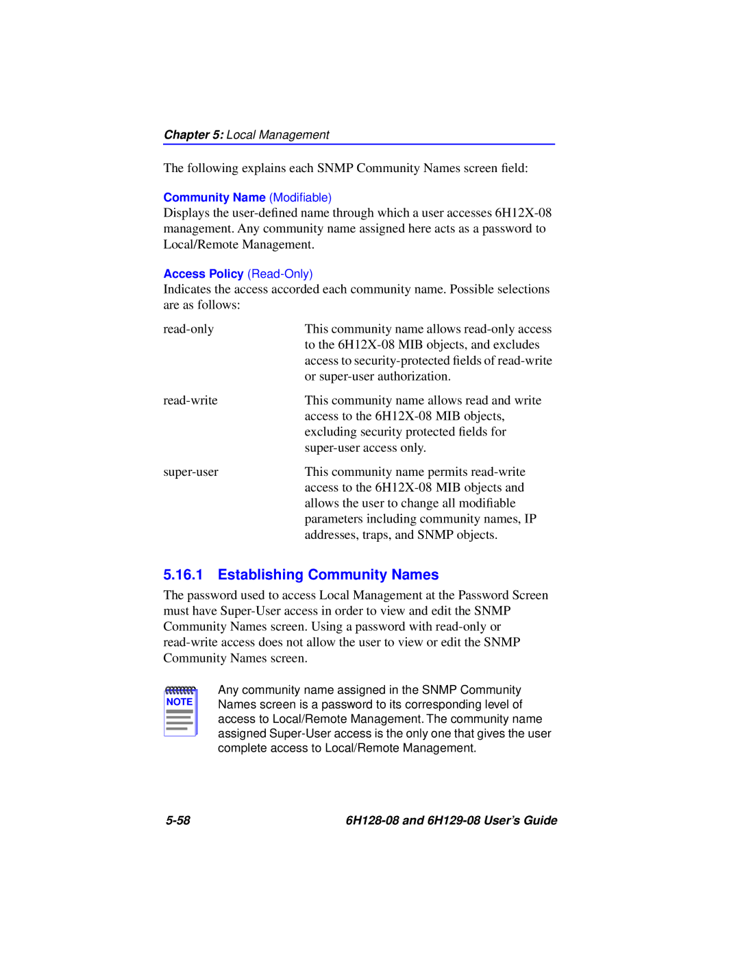 Cabletron Systems 6H129-08, 6H128-08 manual Or super-user authorization 