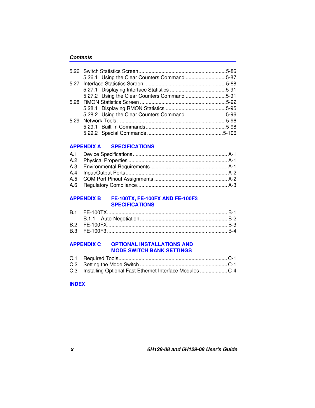 Cabletron Systems 6H129-08, 6H128-08 manual Appendix B 