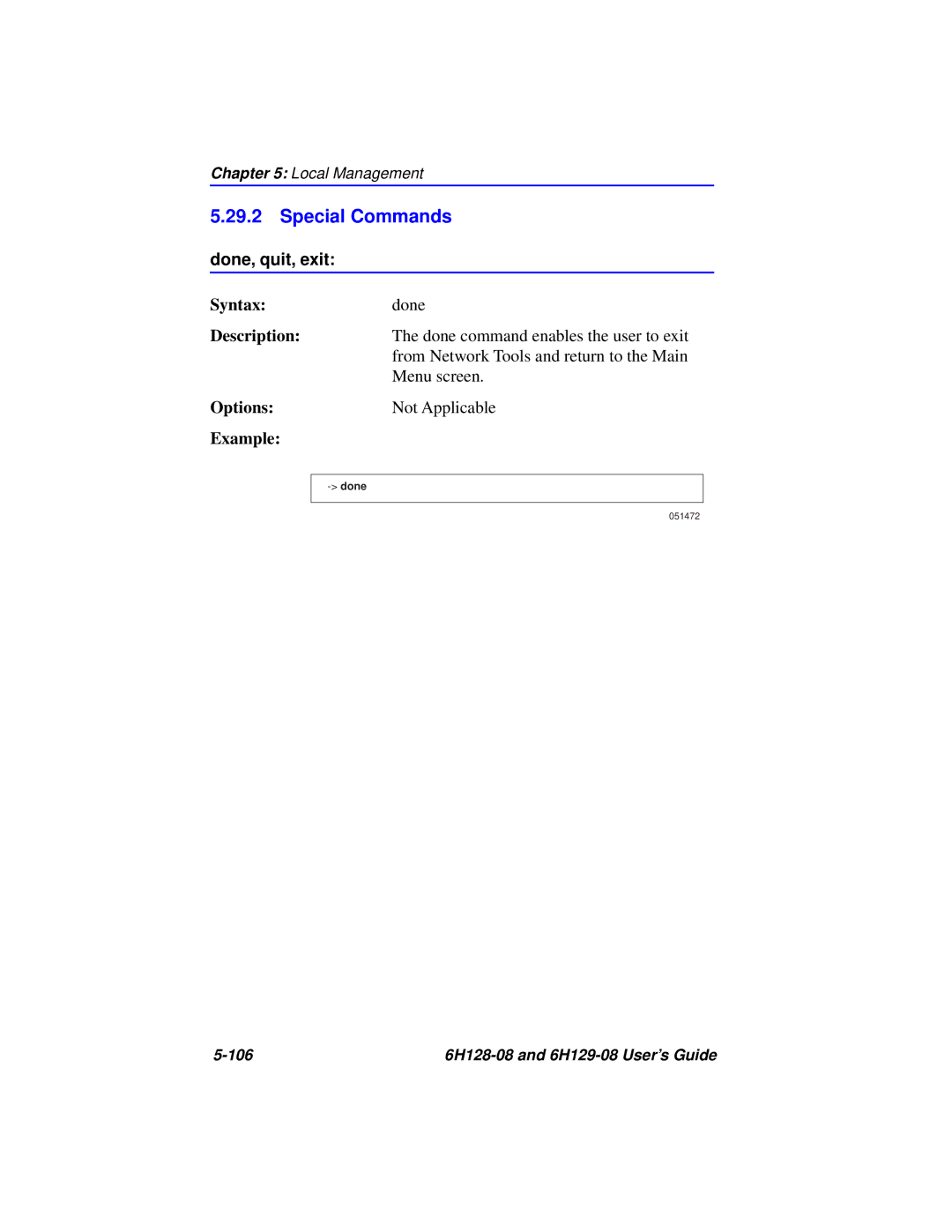 Cabletron Systems manual Special Commands, 106 6H128-08 and 6H129-08 User’s Guide 