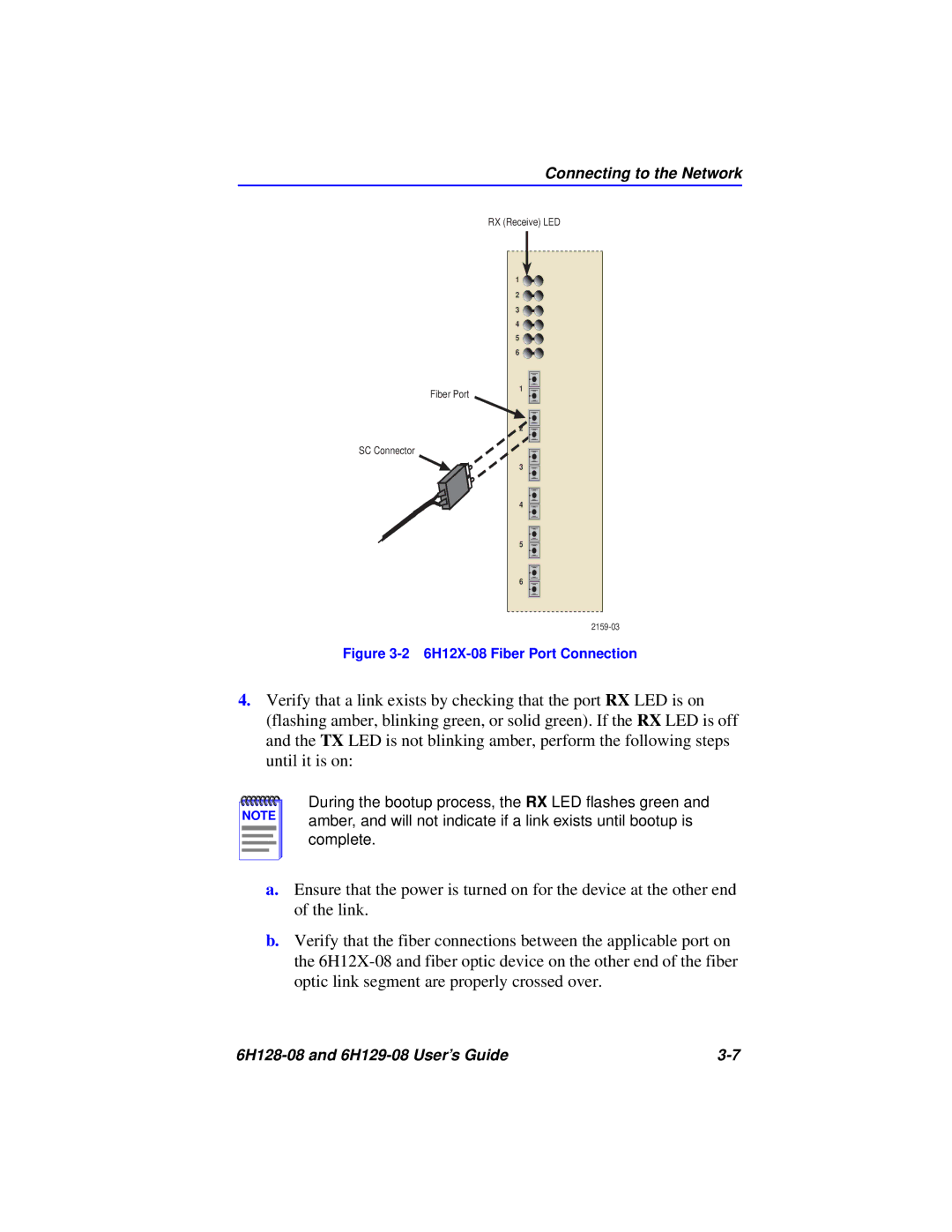 Cabletron Systems 6H128-08, 6H129-08 manual 6H12X-08 Fiber Port Connection 