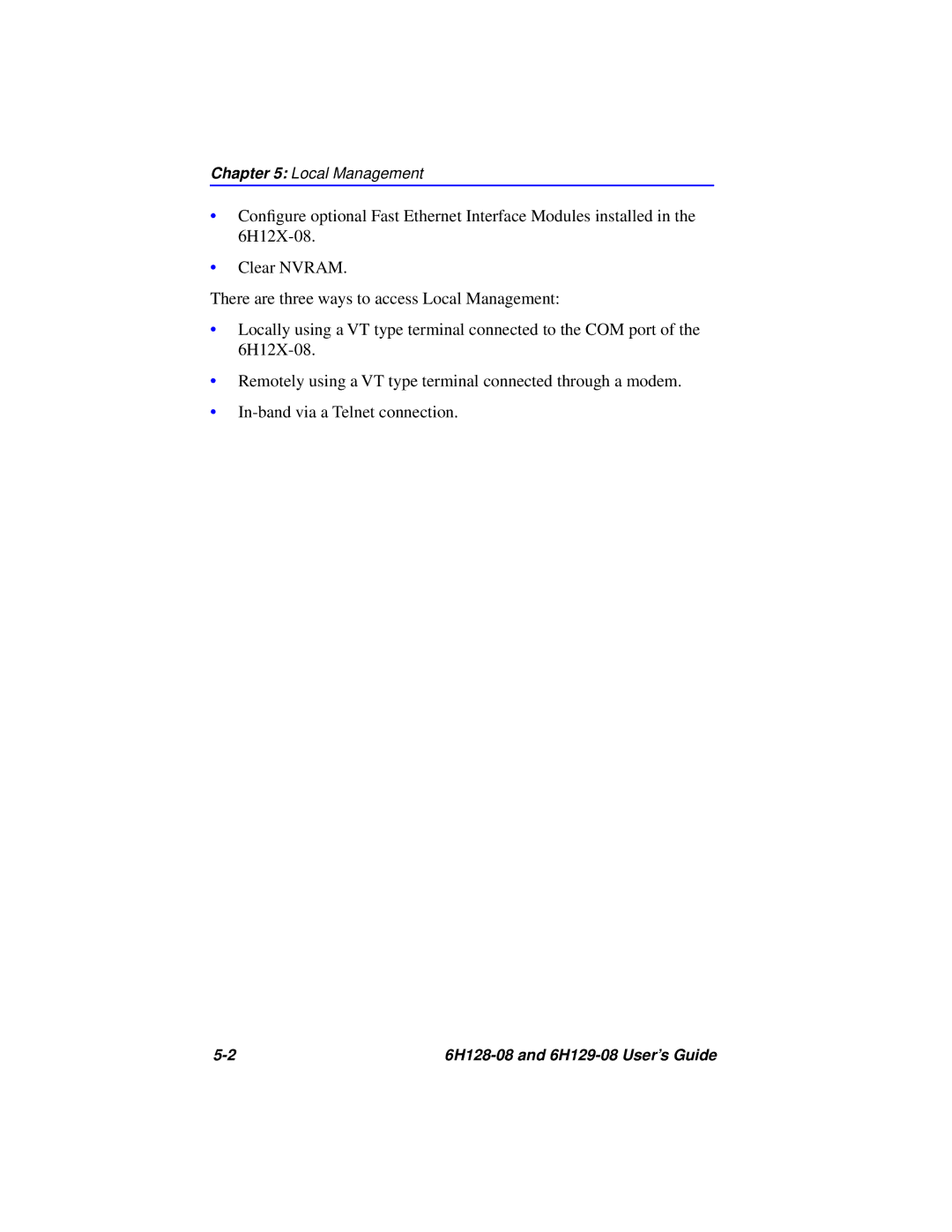 Cabletron Systems 6H129-08, 6H128-08 manual Local Management 