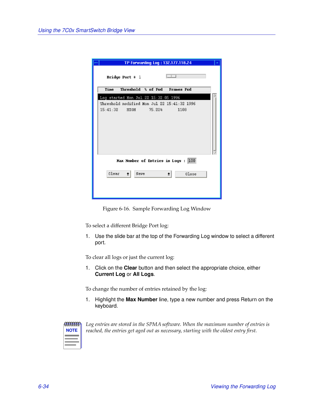 Cabletron Systems 7C04-R, 7C03 manual To clear all logs or just the current log 