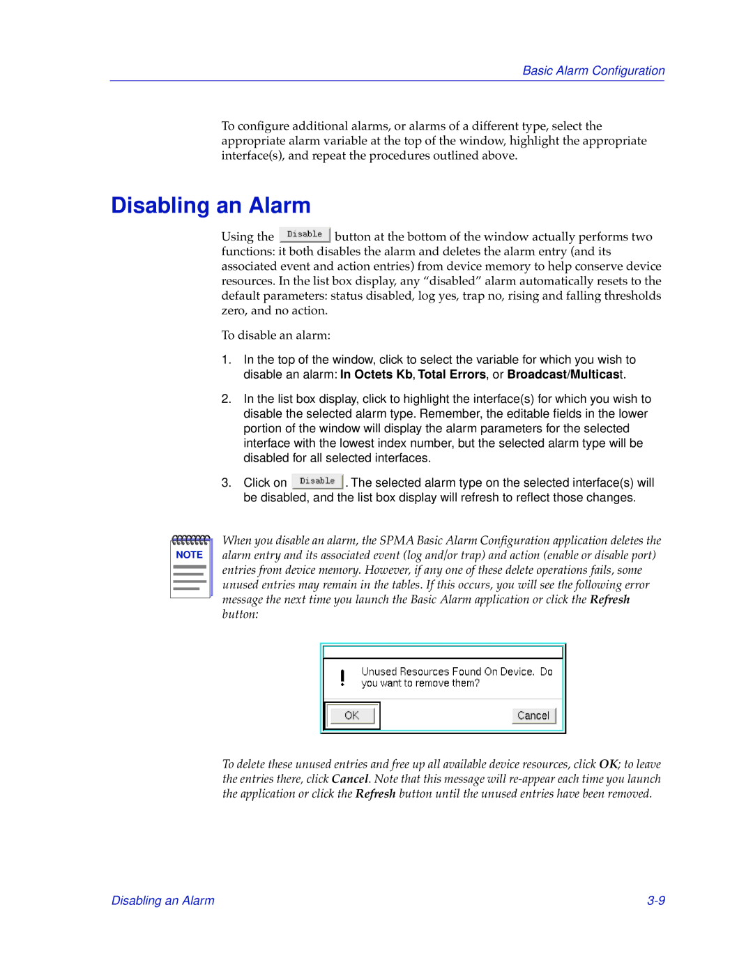 Cabletron Systems 7C03, 7C04-R manual Disabling an Alarm 