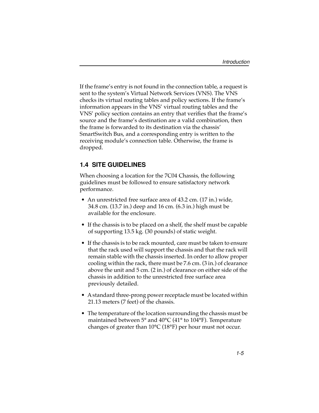 Cabletron Systems 7C04 Workgroup manual Site Guidelines 