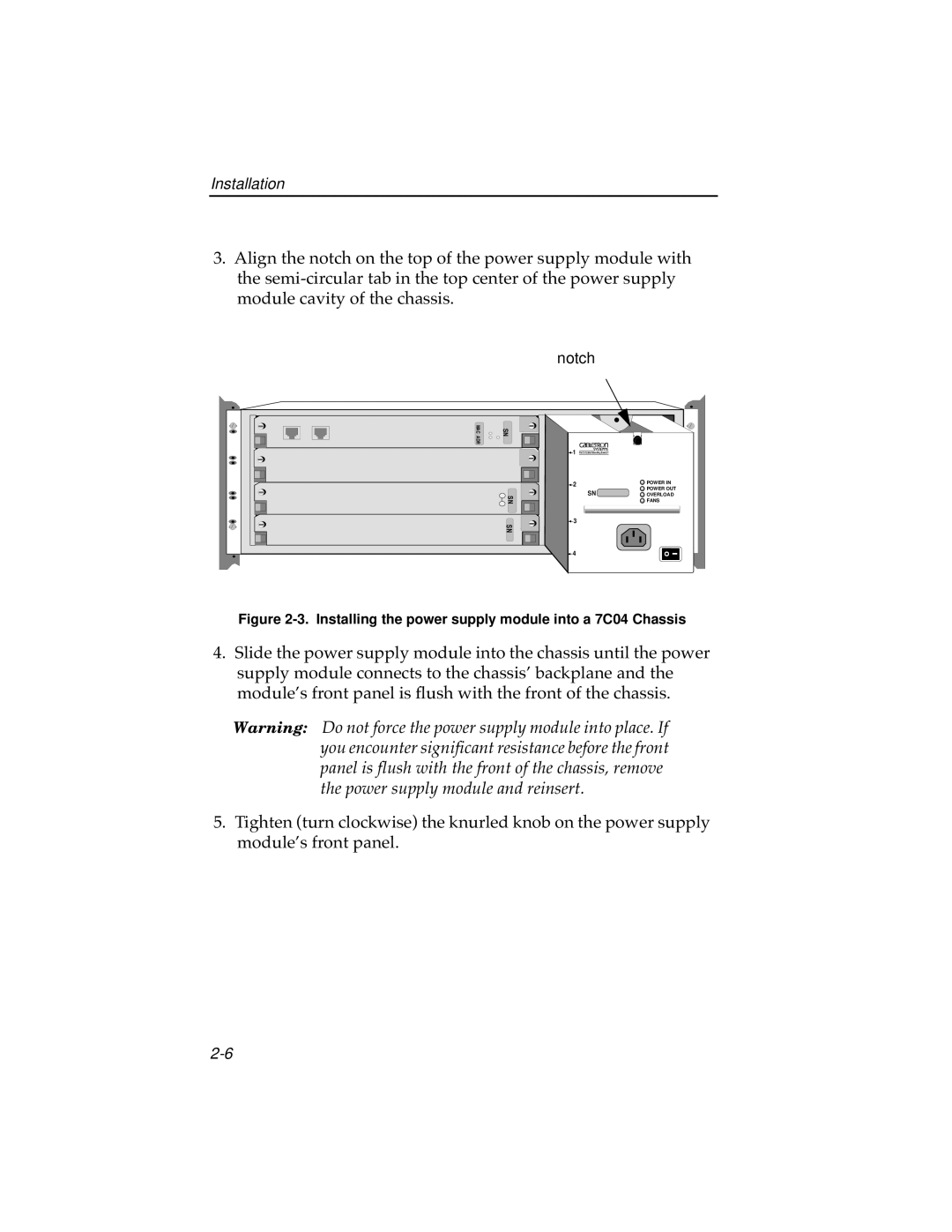 Cabletron Systems 7C04 Workgroup manual Notch 