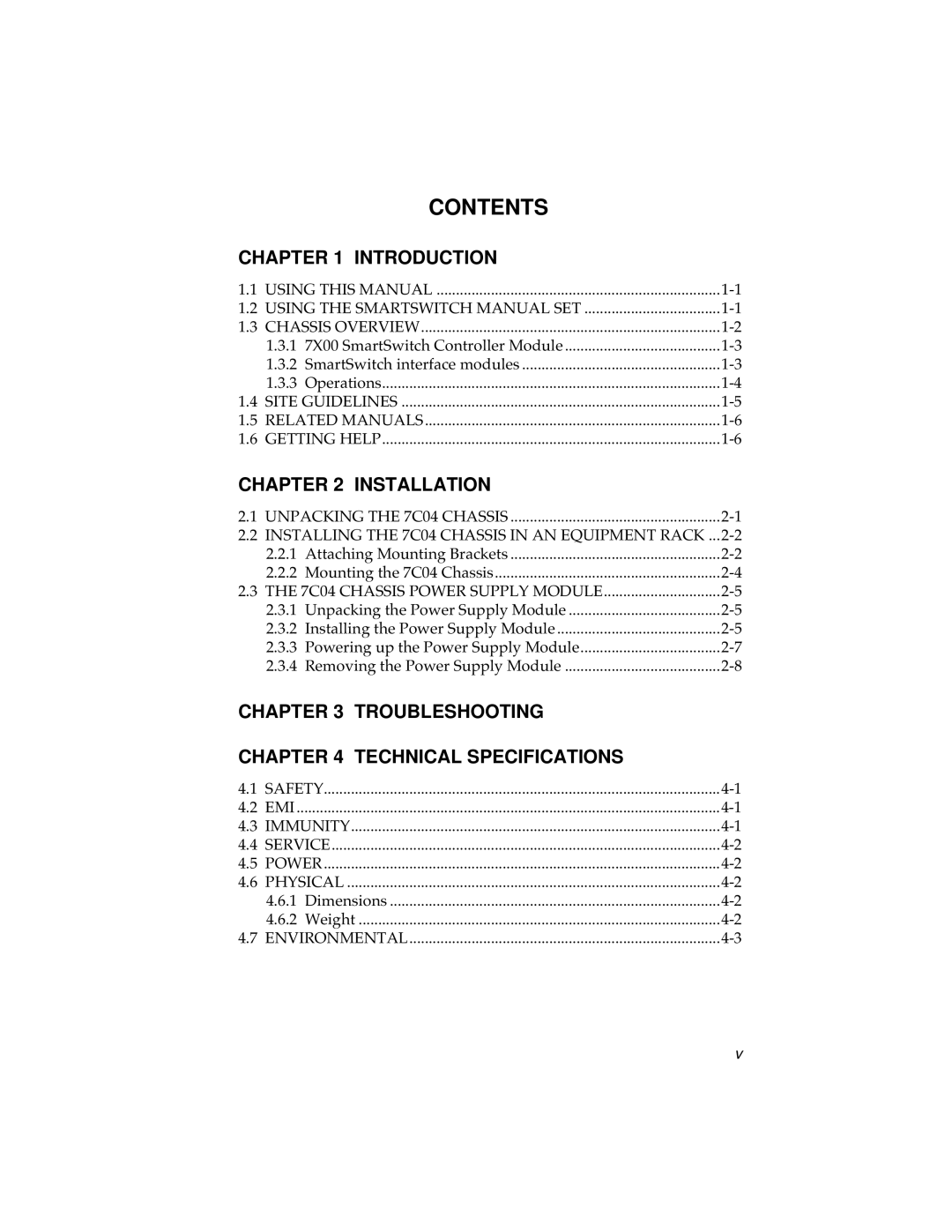 Cabletron Systems 7C04 Workgroup manual Contents 