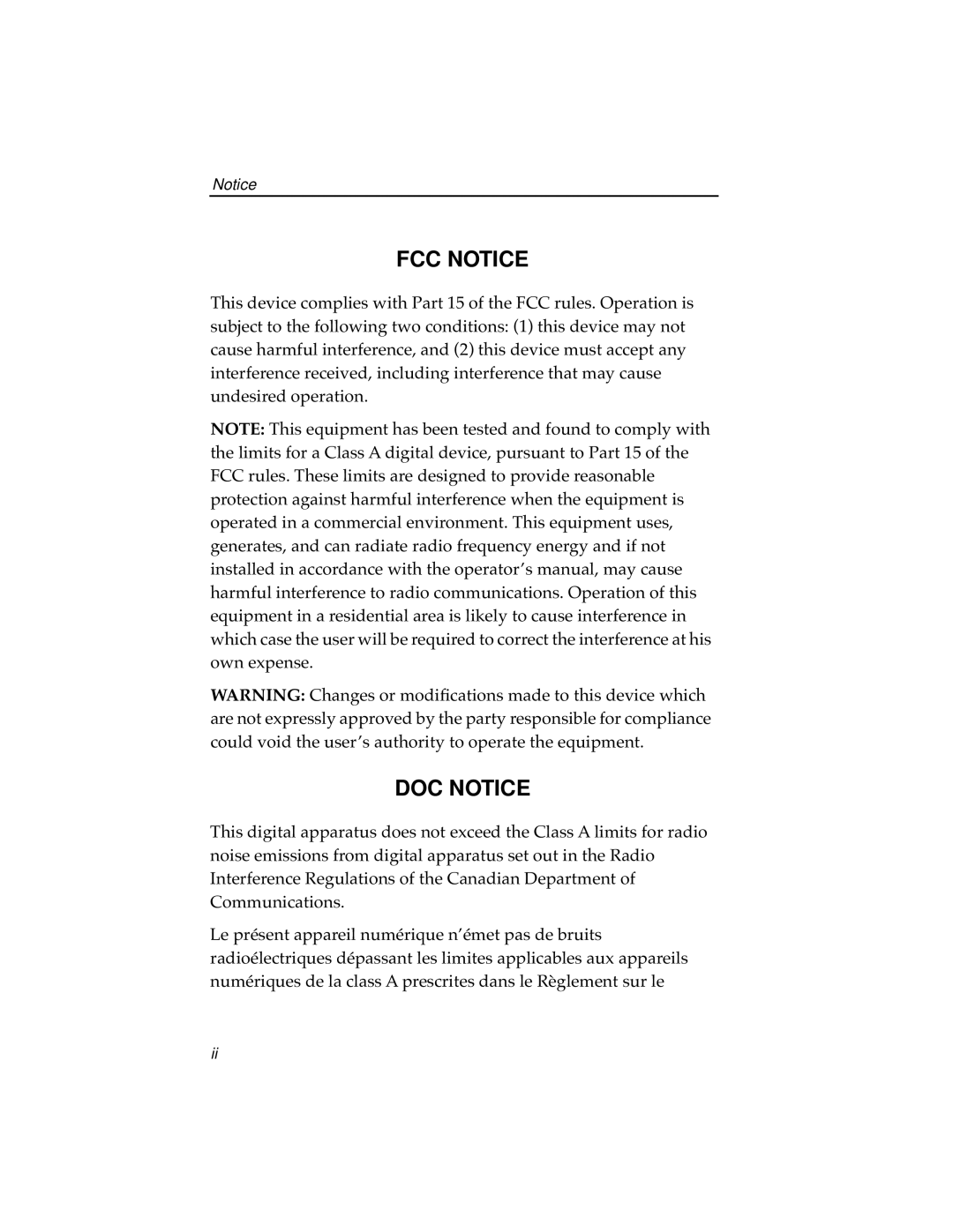 Cabletron Systems 7H02-06 manual FCC Notice 