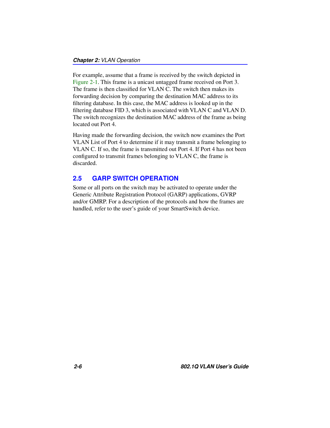 Cabletron Systems 802.1Q manual Garp Switch Operation 