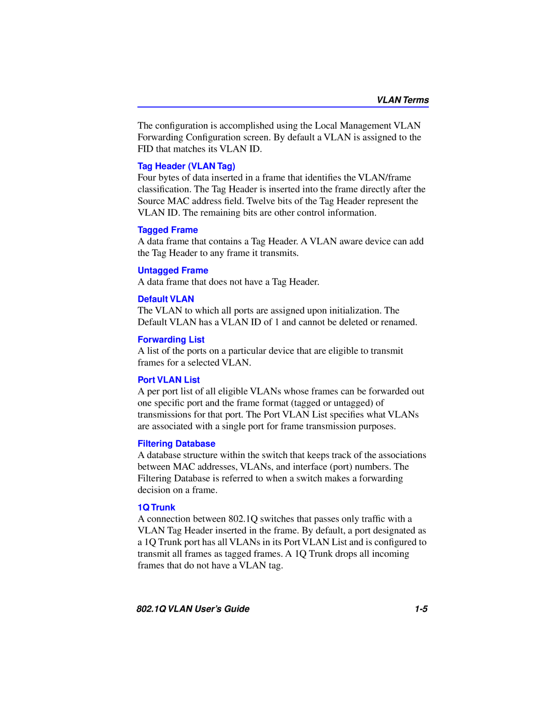 Cabletron Systems 802.1Q manual Data frame that does not have a Tag Header 