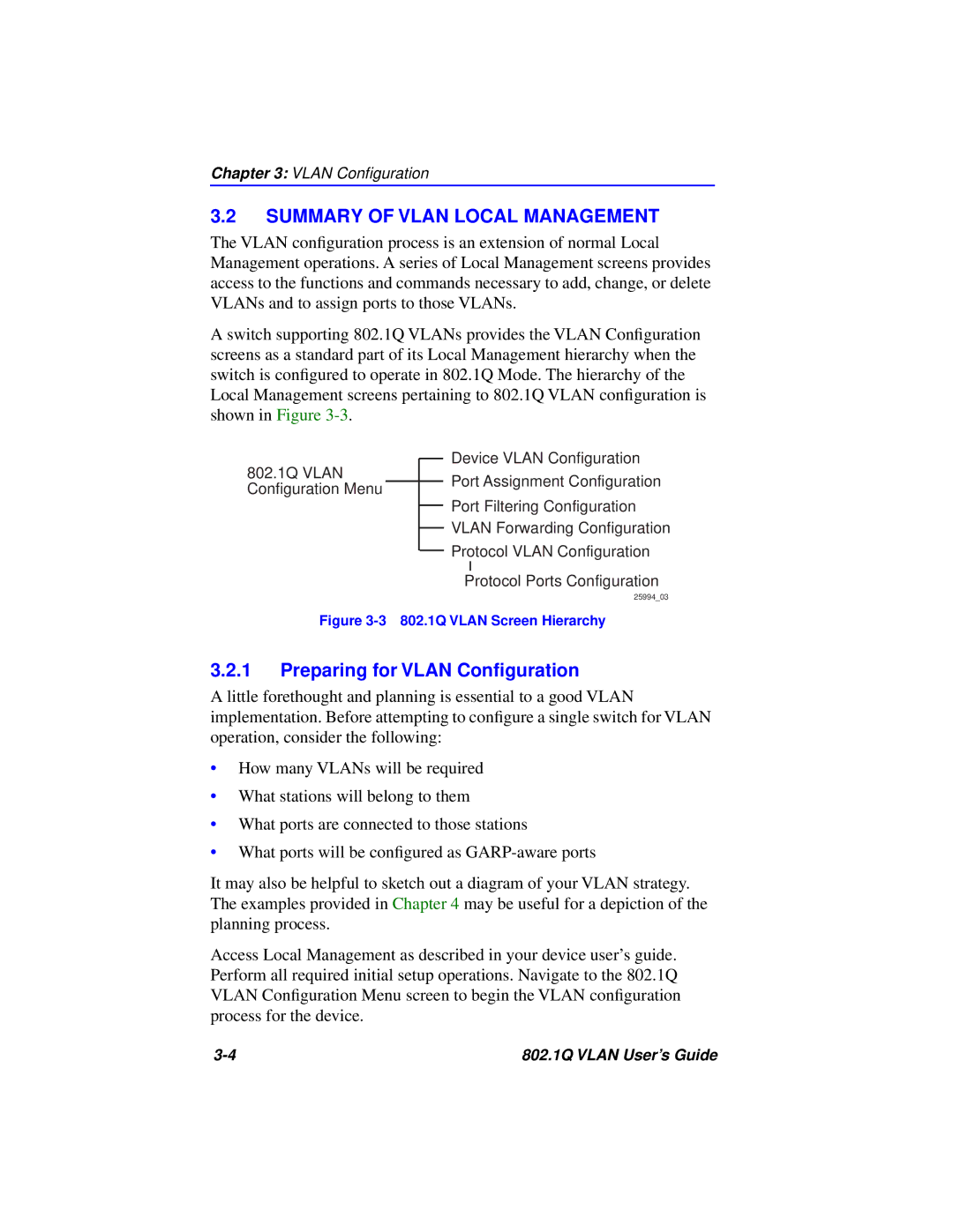 Cabletron Systems 802.1Q manual Summary of Vlan Local Management, Preparing for Vlan Conﬁguration 