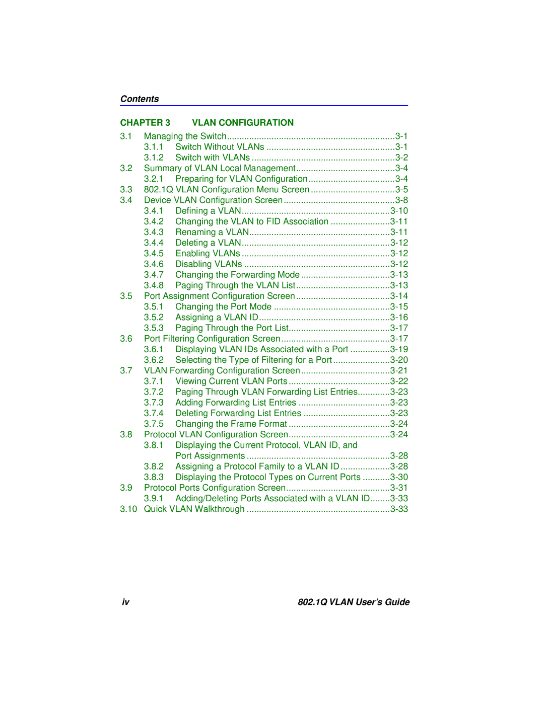 Cabletron Systems 802.1Q manual Contents 