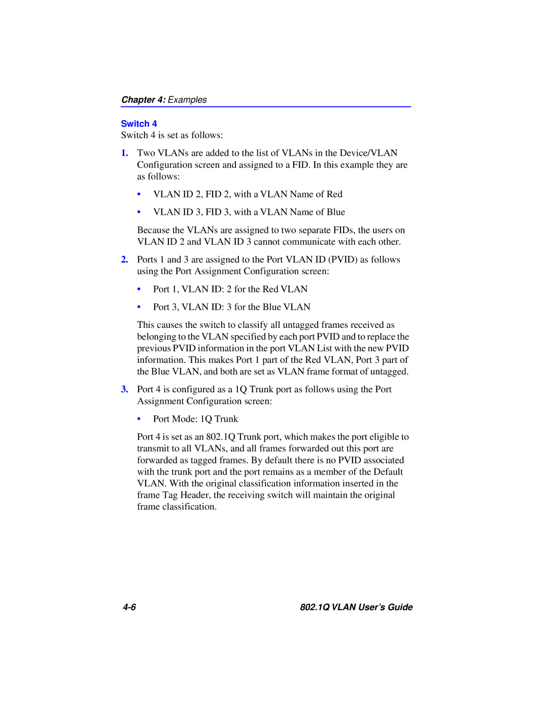 Cabletron Systems 802.1Q manual Switch 