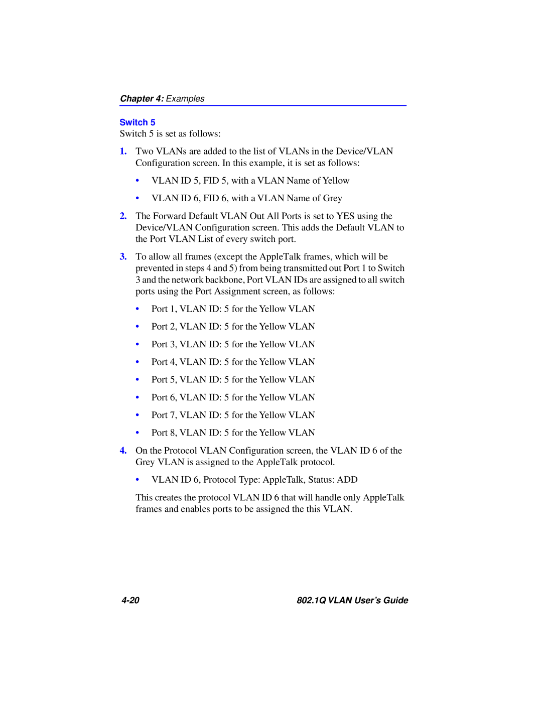 Cabletron Systems 802.1Q manual Examples 