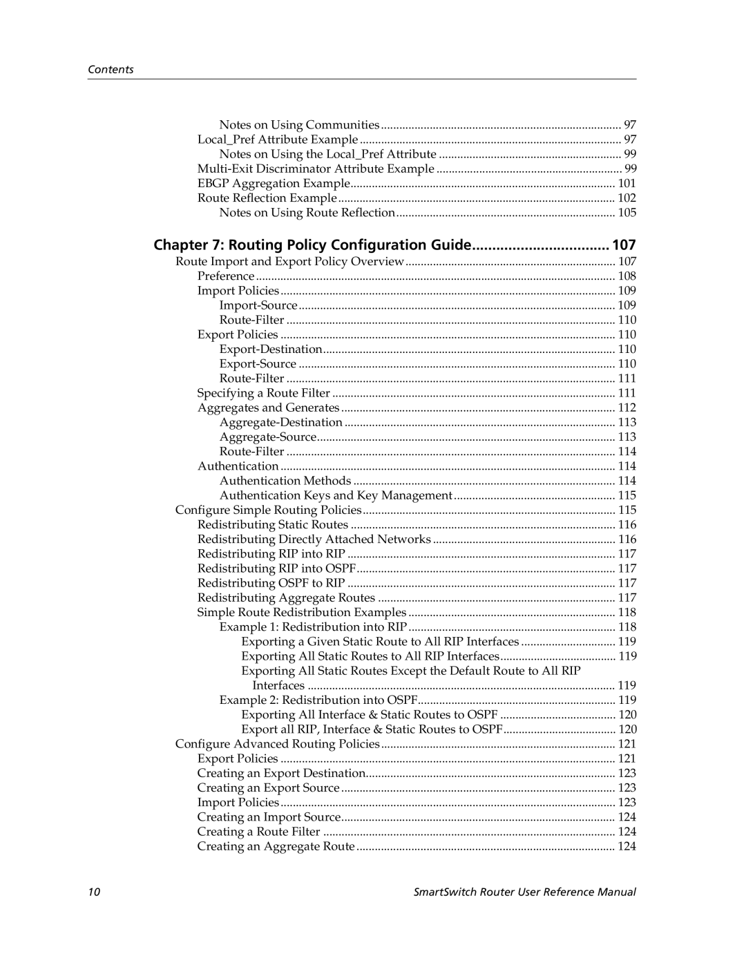 Cabletron Systems 9032578-02 manual Routing Policy Configuration Guide 107 