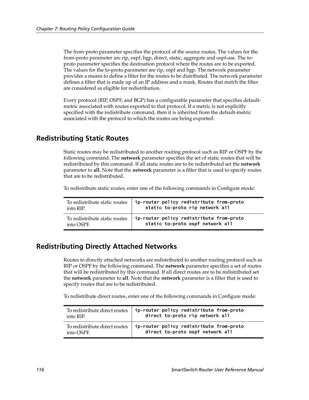 Cabletron Systems 9032578-02 manual Redistributing Static Routes, Redistributing Directly Attached Networks 