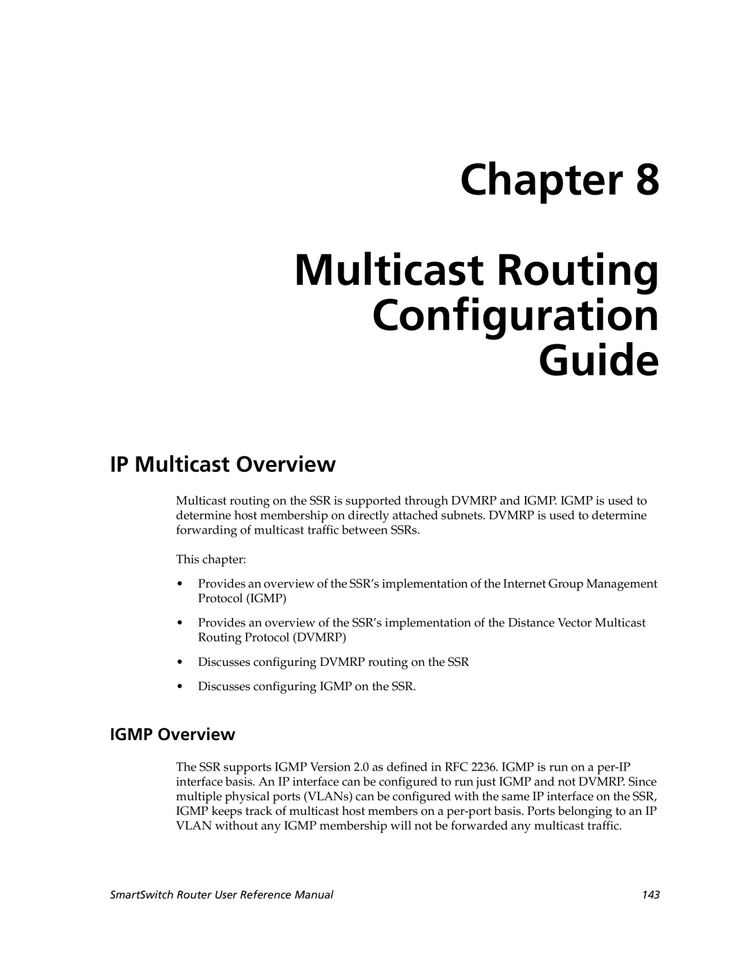 Cabletron Systems 9032578-02 manual Chapter Multicast Routing Configuration Guide, IP Multicast Overview, Igmp Overview 