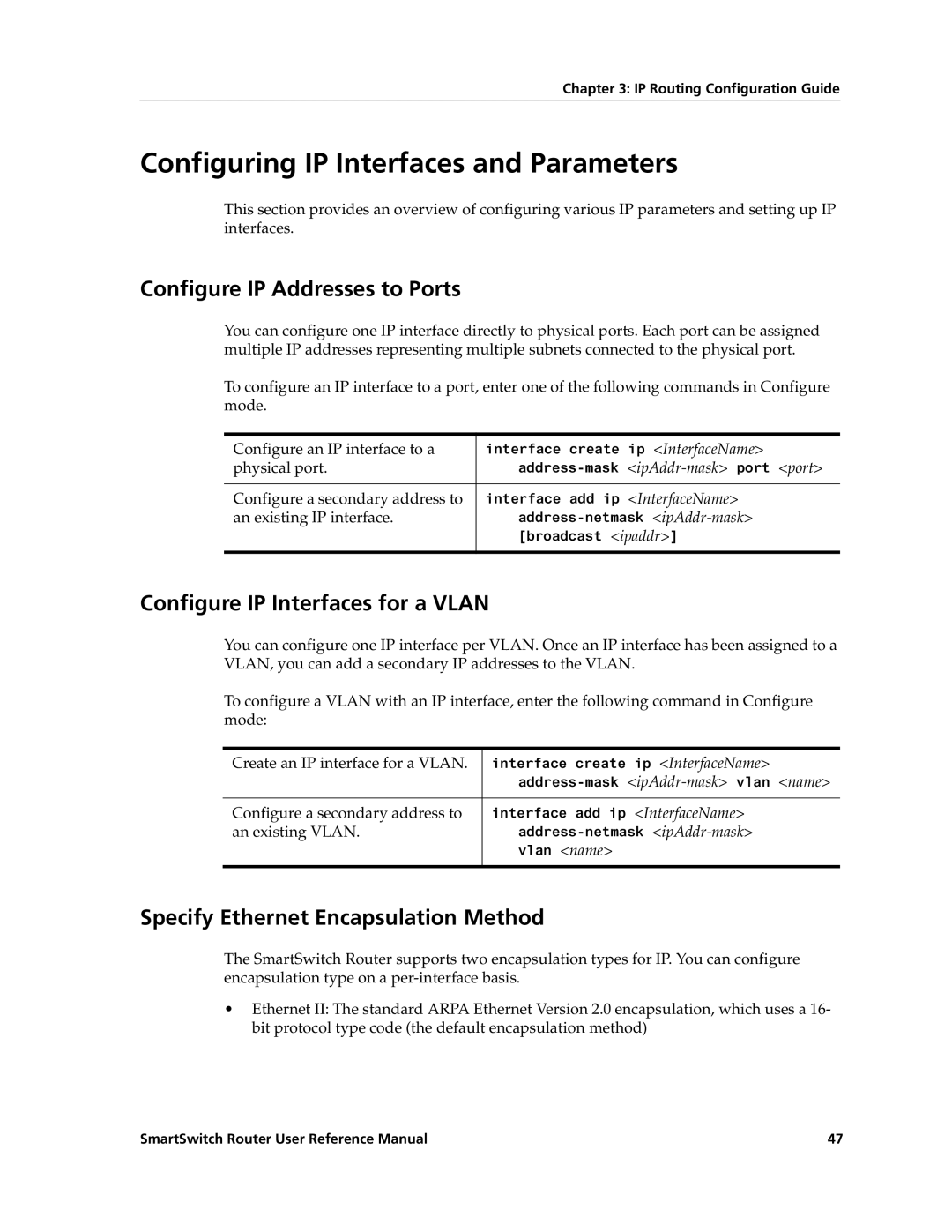 Cabletron Systems 9032578-02 manual Configuring IP Interfaces and Parameters, Configure IP Addresses to Ports 