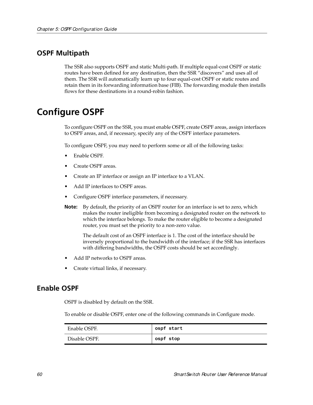 Cabletron Systems 9032578-02 manual Configure Ospf, Ospf Multipath, Enable Ospf, Disable Ospf 