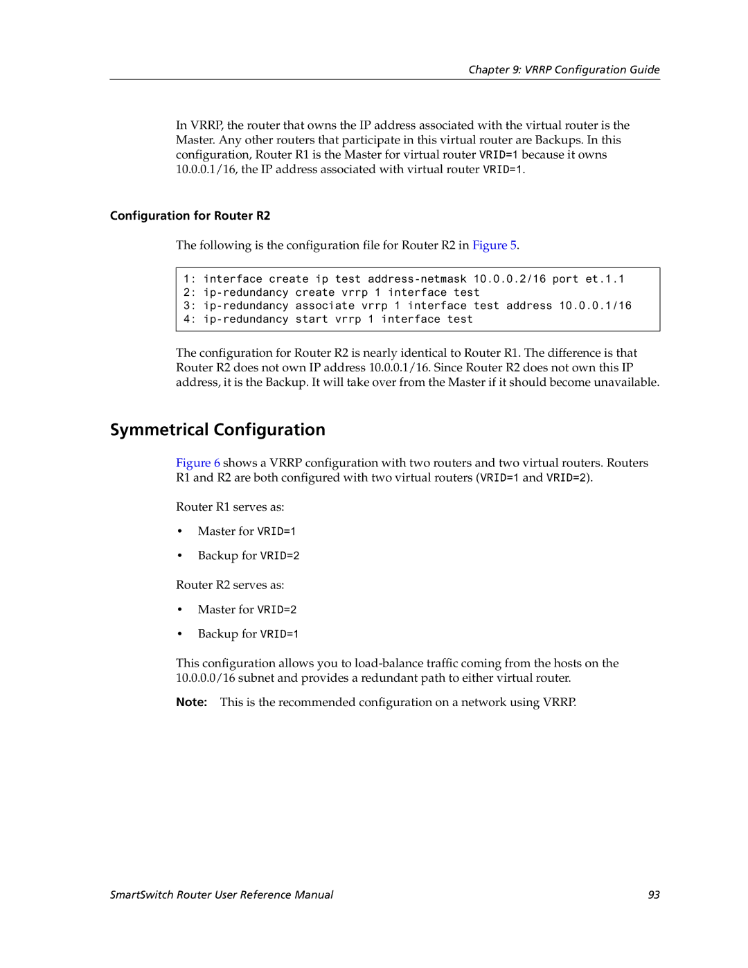 Cabletron Systems 9032578-05 manual Symmetrical Configuration, Configuration for Router R2 