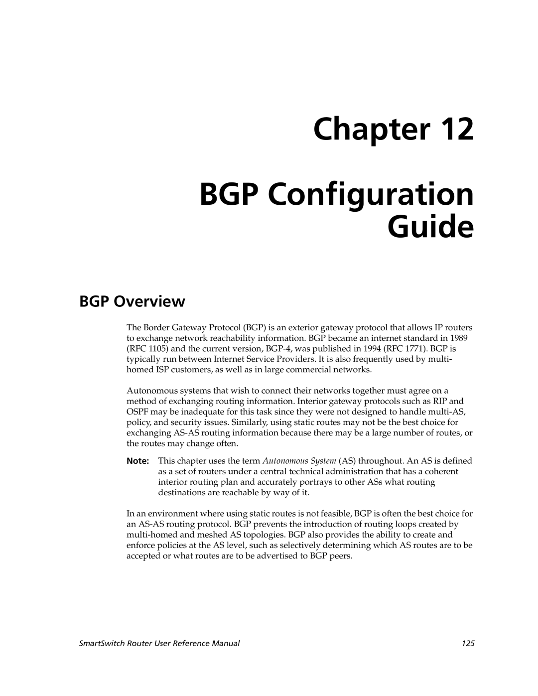 Cabletron Systems 9032578-05 manual Chapter BGP Configuration Guide, BGP Overview 