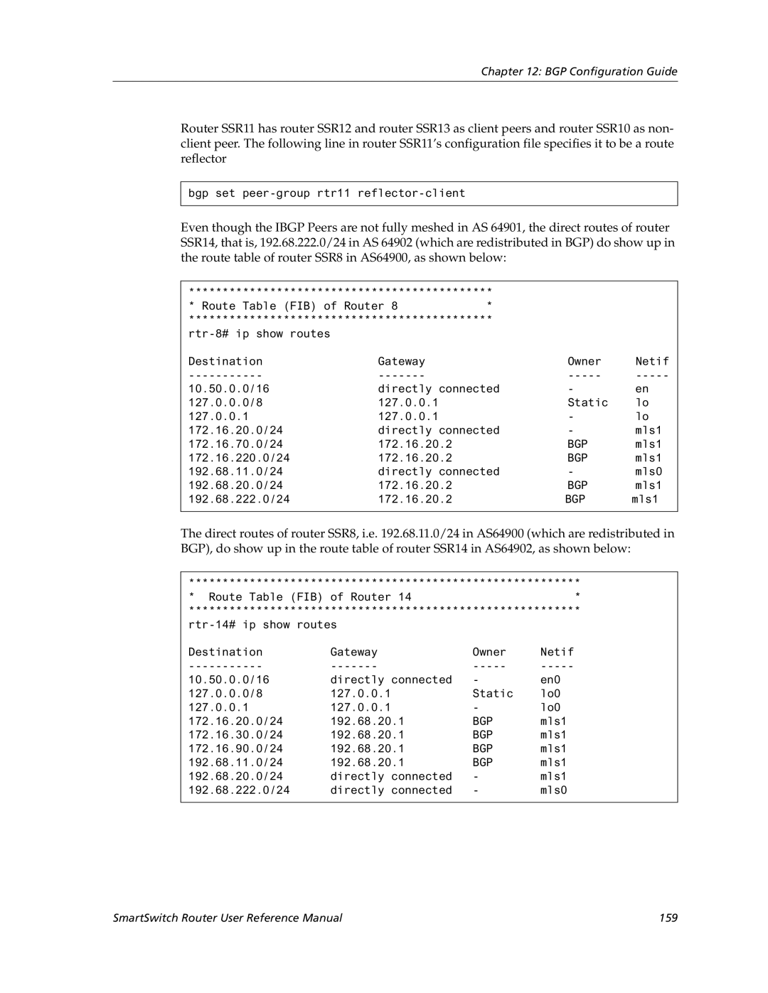 Cabletron Systems 9032578-05 manual SmartSwitch Router User Reference Manual 159 