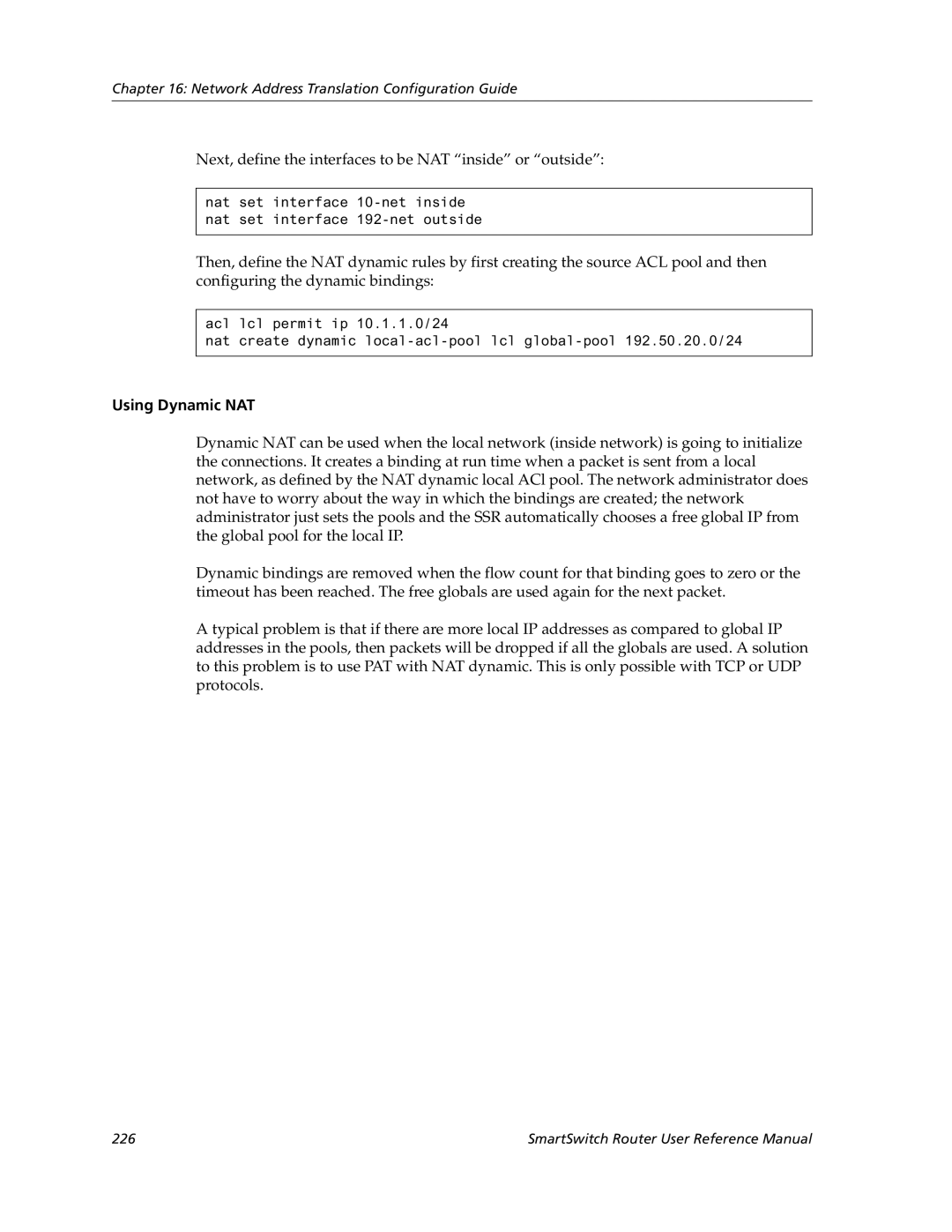 Cabletron Systems 9032578-05 manual Using Dynamic NAT 