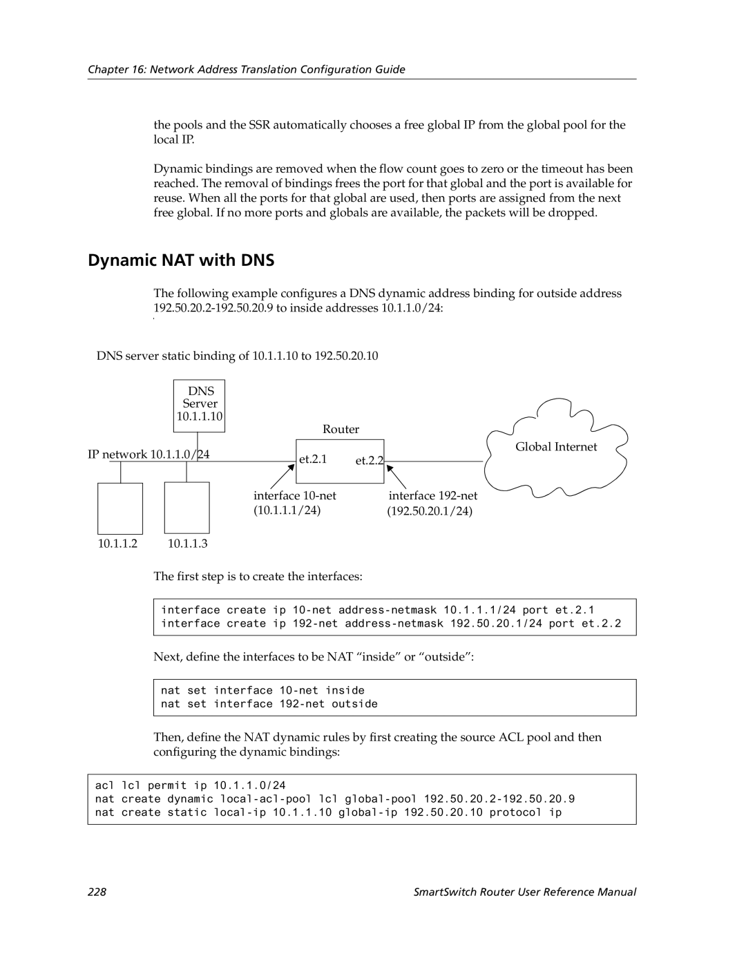 Cabletron Systems 9032578-05 manual Dynamic NAT with DNS, Dns 