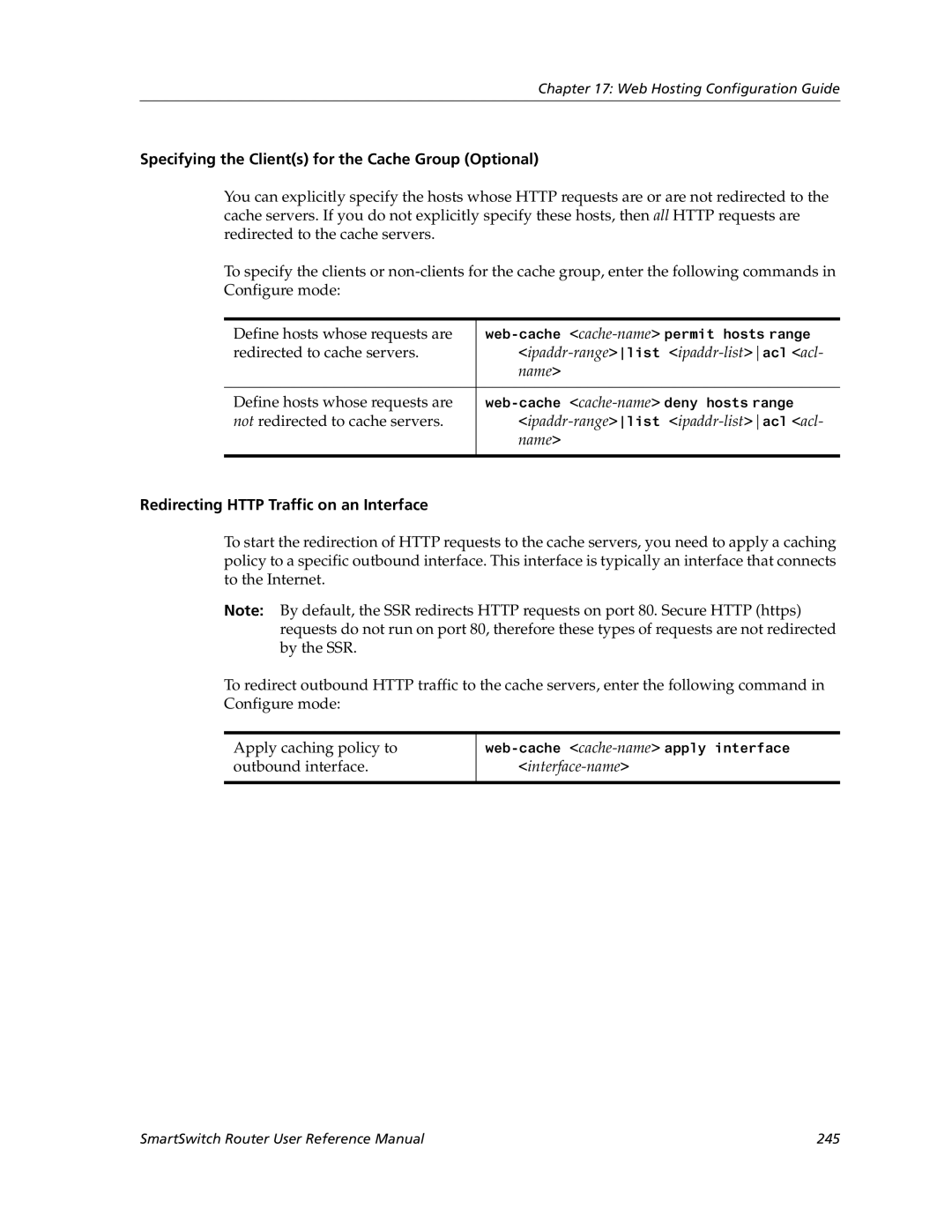 Cabletron Systems 9032578-05 manual Specifying the Clients for the Cache Group Optional, Redirected to cache servers 