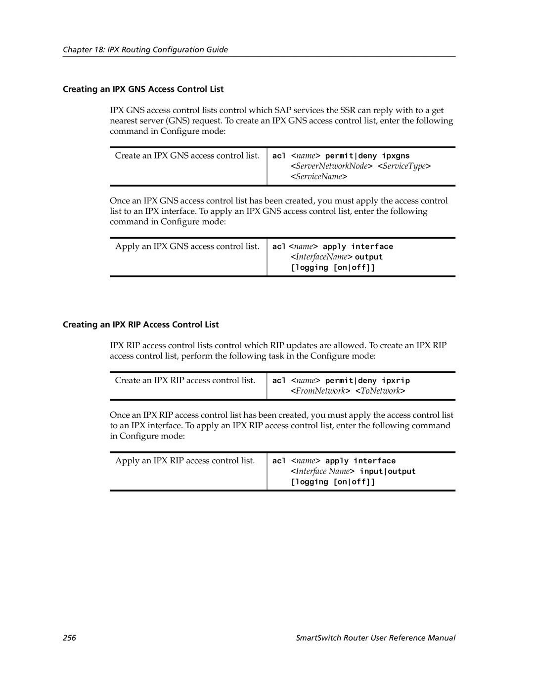 Cabletron Systems 9032578-05 manual Creating an IPX GNS Access Control List, Creating an IPX RIP Access Control List 