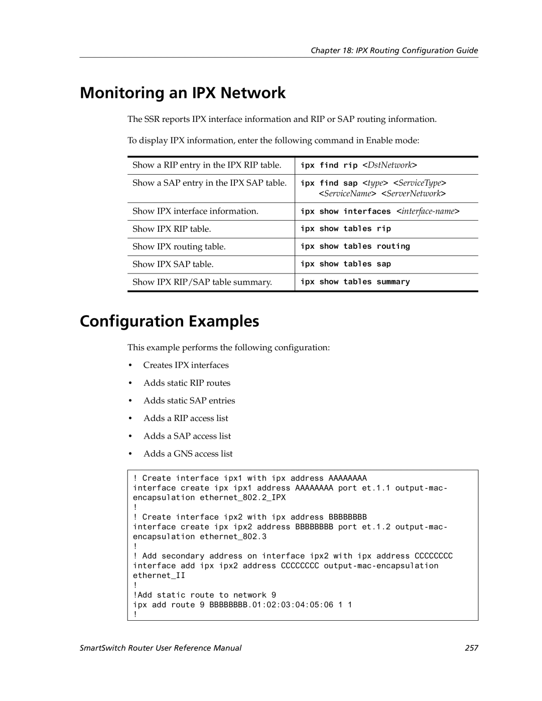 Cabletron Systems 9032578-05 manual Monitoring an IPX Network 