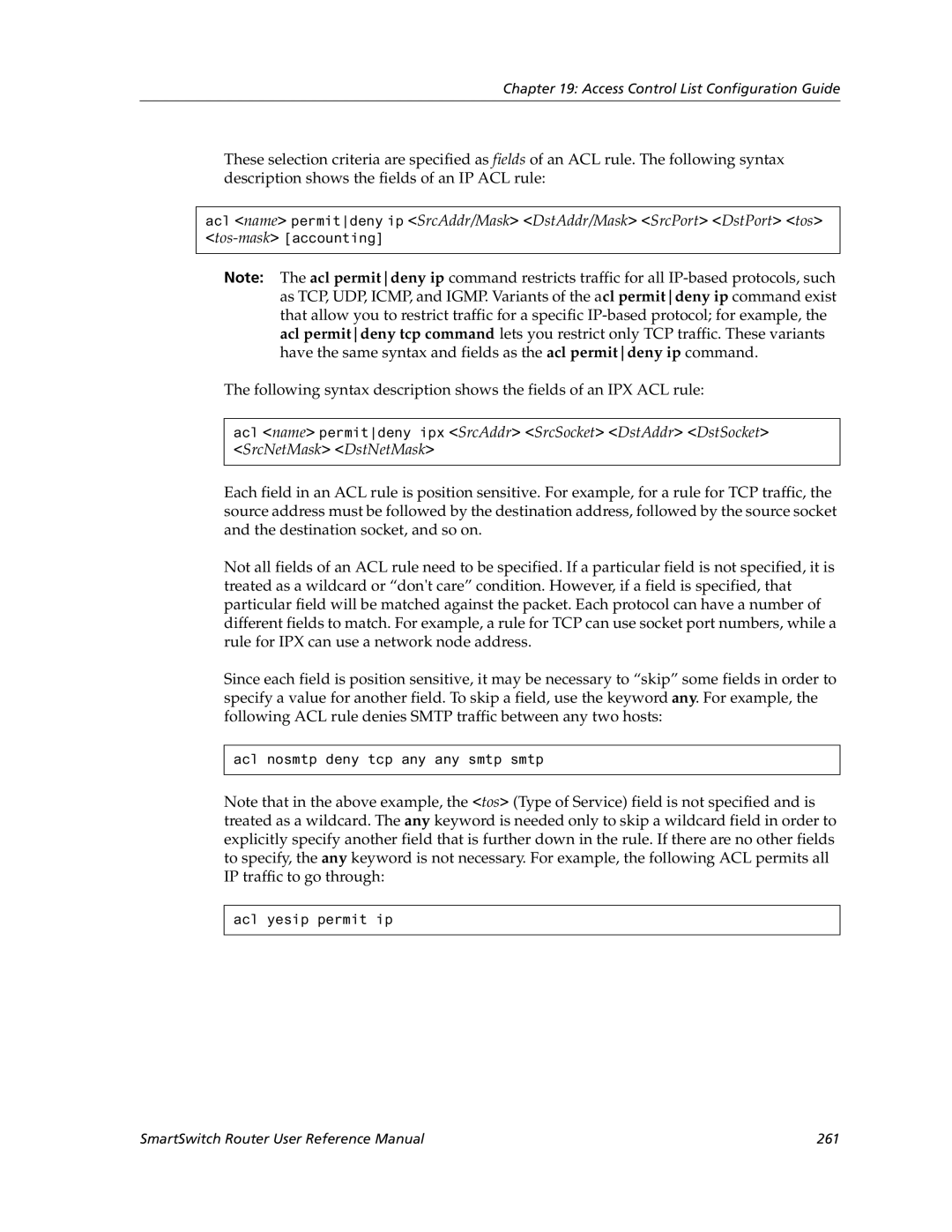 Cabletron Systems 9032578-05 manual SmartSwitch Router User Reference Manual 261 