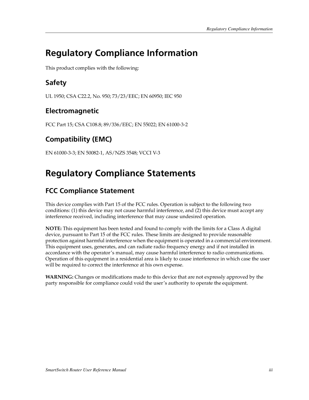 Cabletron Systems 9032578-05 manual Regulatory Compliance Information, Regulatory Compliance Statements 