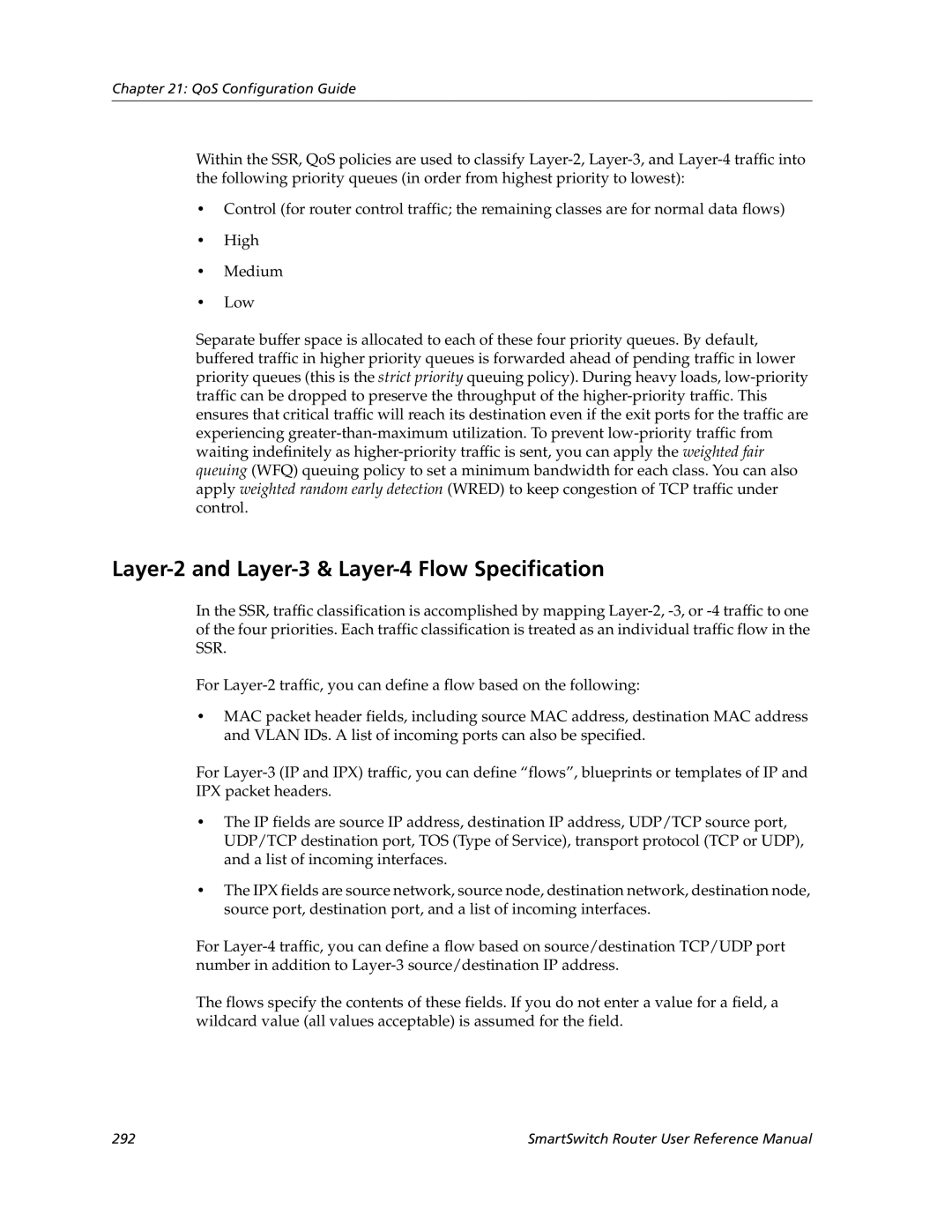 Cabletron Systems 9032578-05 manual Layer-2 and Layer-3 & Layer-4 Flow Specification 