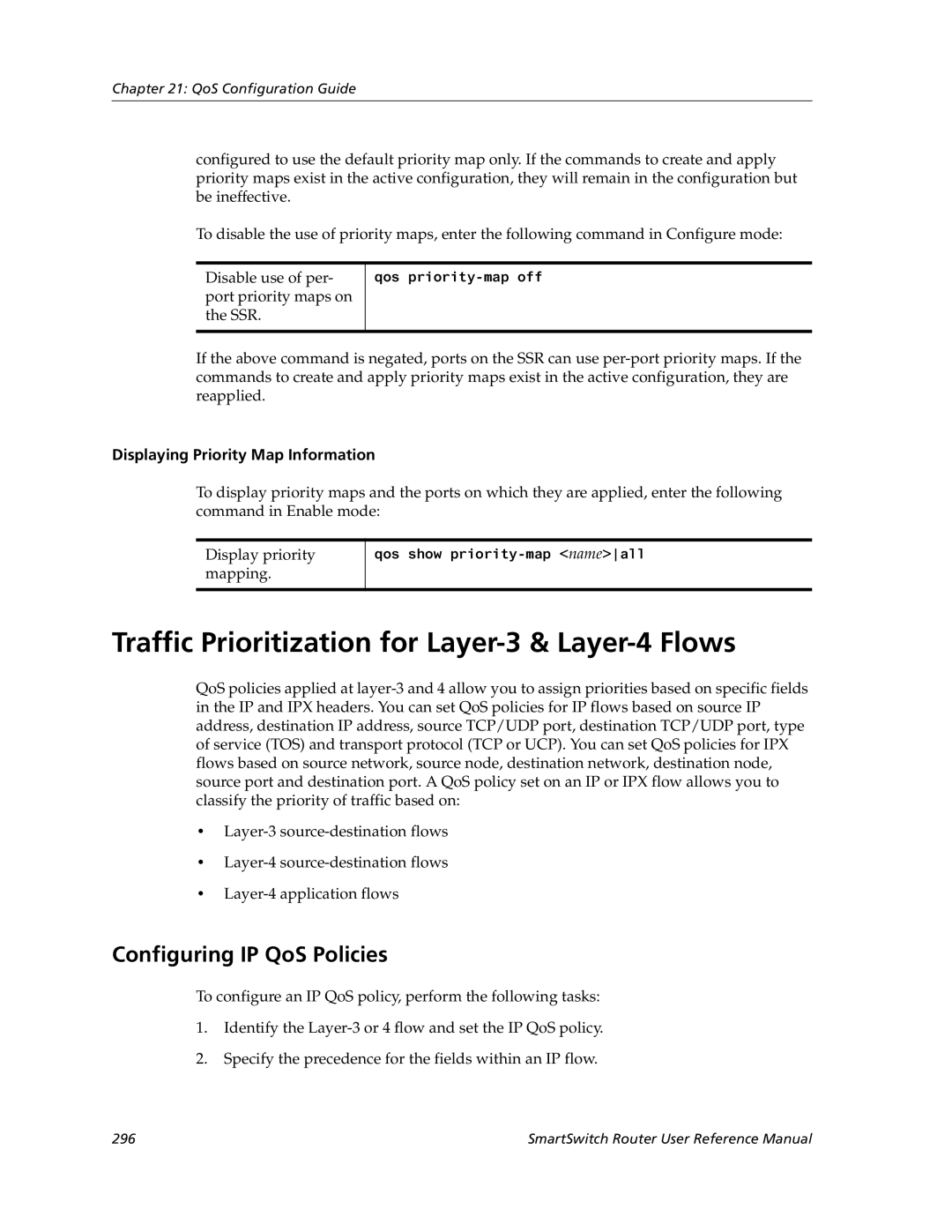 Cabletron Systems 9032578-05 manual Traffic Prioritization for Layer-3 & Layer-4 Flows, Configuring IP QoS Policies 