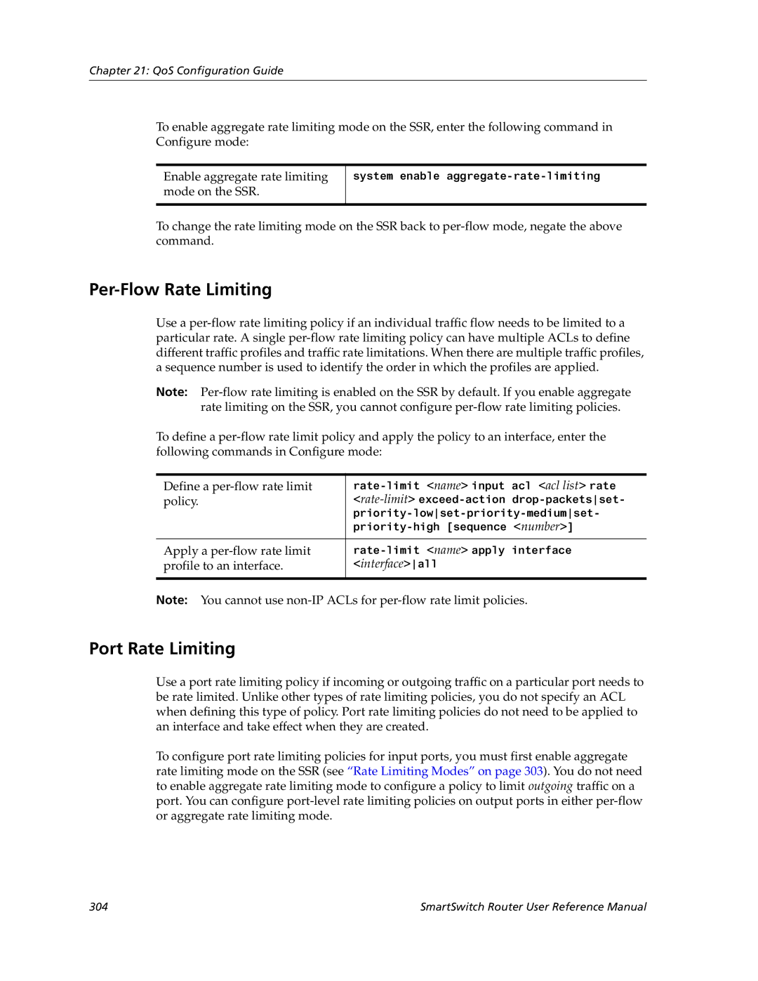 Cabletron Systems 9032578-05 manual Per-Flow Rate Limiting, Port Rate Limiting, Policy, Apply a per-flow rate limit 