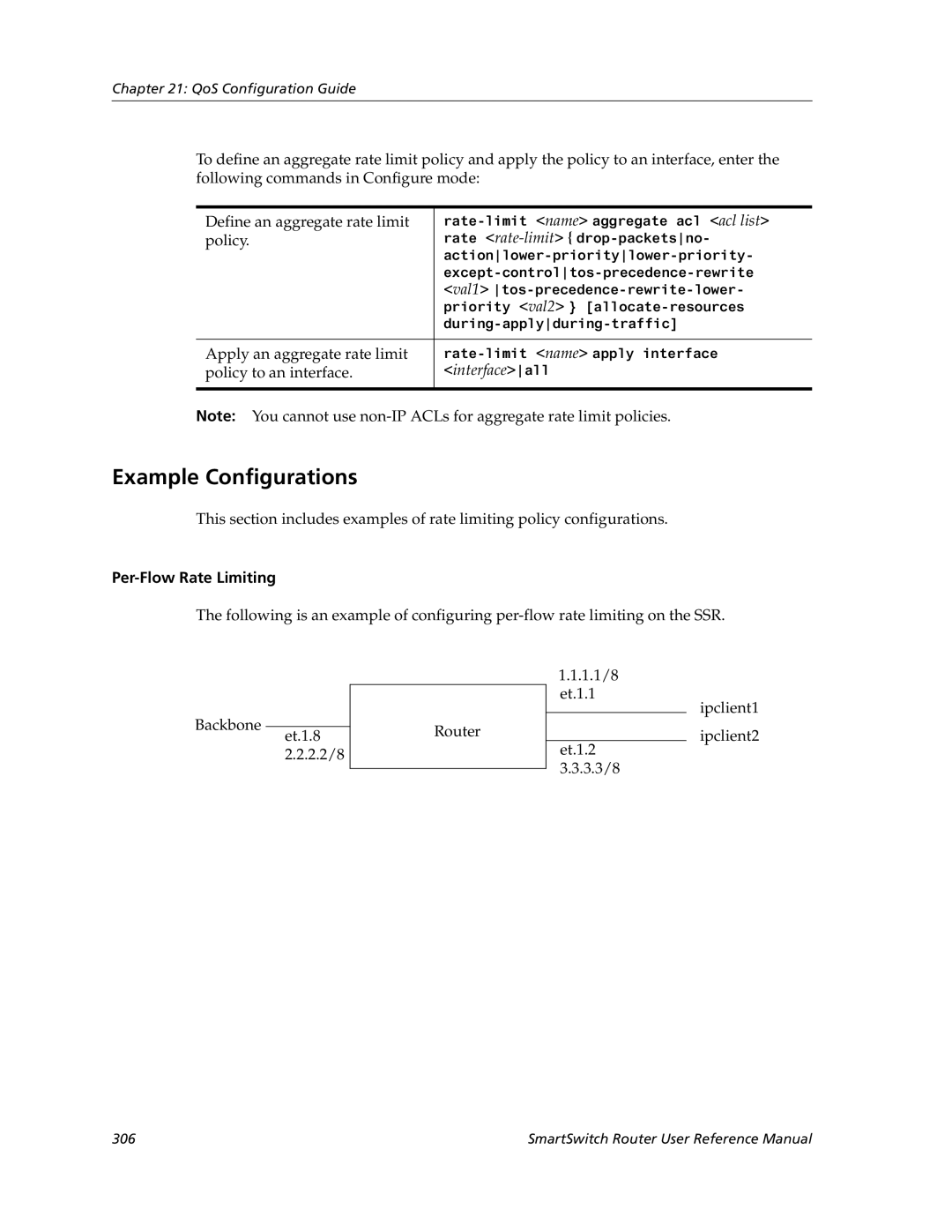 Cabletron Systems 9032578-05 manual Example Configurations, Per-Flow Rate Limiting 