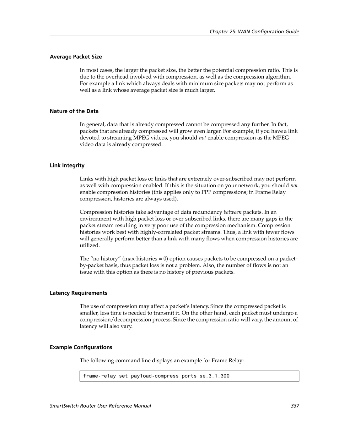 Cabletron Systems 9032578-05 manual Average Packet Size, Nature of the Data, Link Integrity, Latency Requirements 